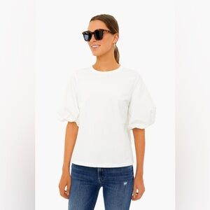 Tuckernuck x Pomander Place | White Jenna Puff Balloon Sleeve Tshirt Top XS